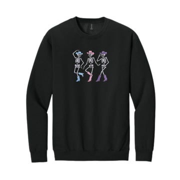 Cowgirl Skeletons (Glow) Embroidered Crew
