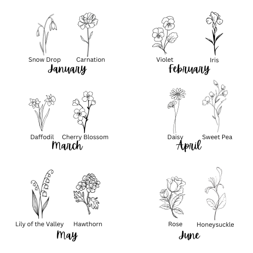 Birth Month Flower Custom Crewneck