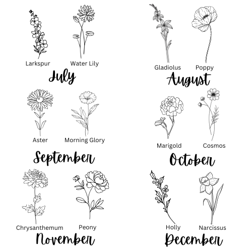 Birth Month Flower Custom Crewneck