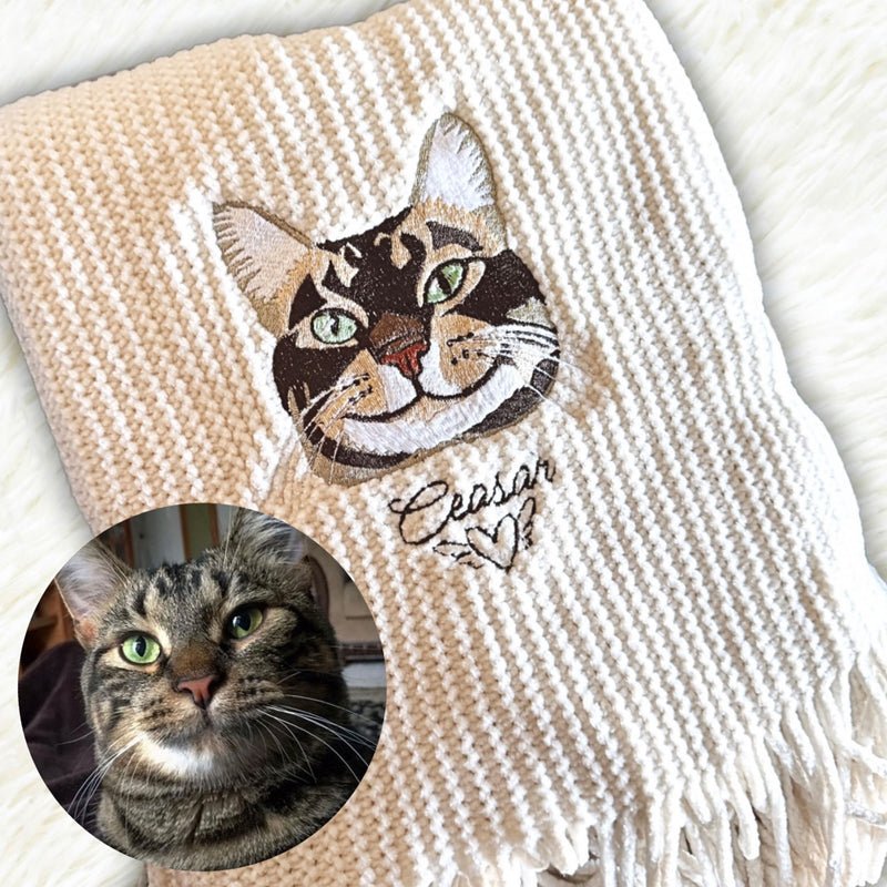 Custom Pet Embroidered Blanket