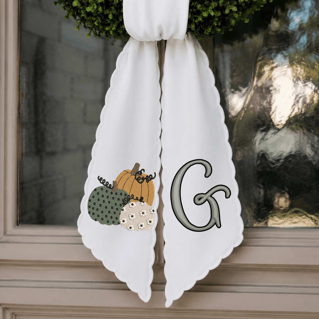 Fall Pumpkin Patch Wreath Ribbon