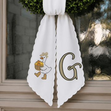 Fall Goose Wreath Ribbon