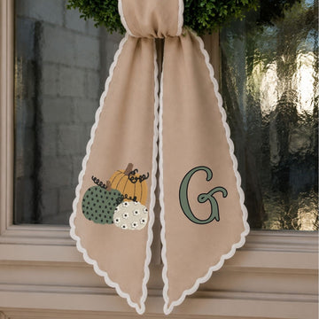Fall Pumpkin Patch Wreath Ribbon