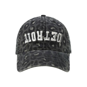 Upside Down Detroit Cheetah Print Hat