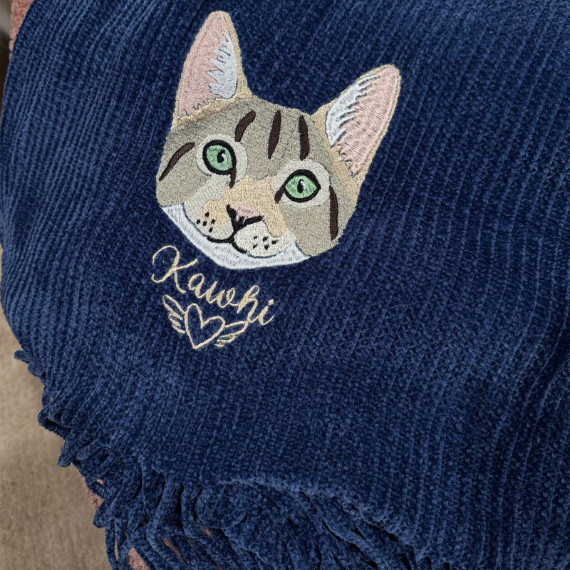 Custom Pet Embroidered Blanket
