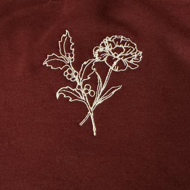 Birth Month Flower Custom Crewneck
