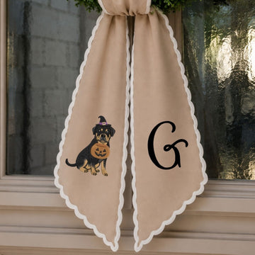 Halloween Dog Wreath Ribbon