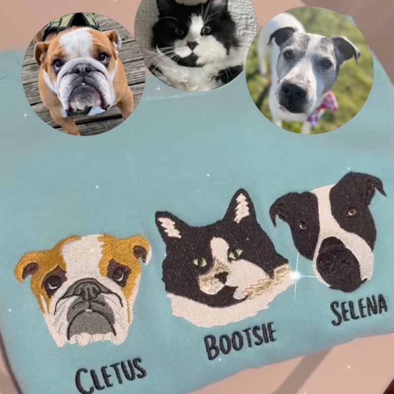 Custom Pet Embroidered Hoodie